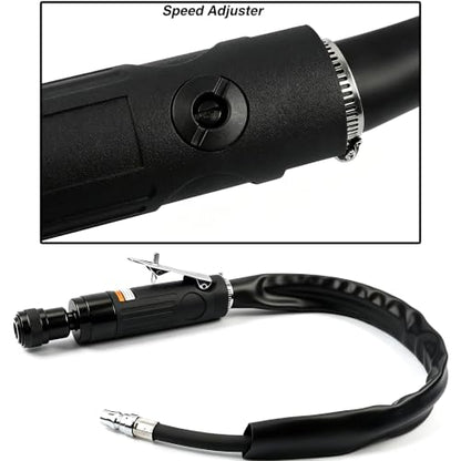 Low Speed Tire Repair Kit, 2500RPM Air Tire Buffer Tire Patch Kit, Pneumatic Tire Buffing Wheel, Grinding Cutting Deburring Polishing Machine, Cleaning Tool, Rear Exhaust, Tungsten Steel Head