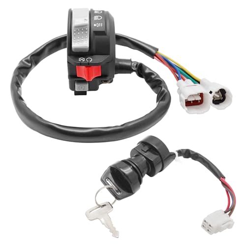 M MATI Start Stop Headlight Switch & Ignition Key Switch for Yamaha YFZ450 2006-2013 4KB-83973-00-00 4KB-83973-20-00 5TG-82510-01-00