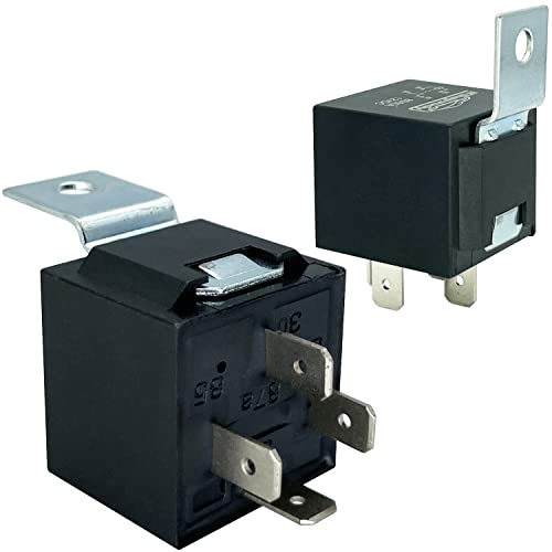 4-pin 40/30AMP 12V DC Relay Kit, SPST Automotive Relays, Pack of 12 - size: 12 pack