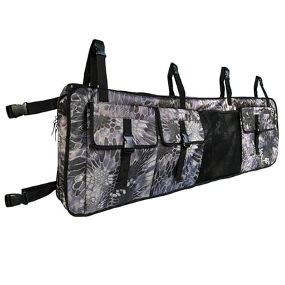 Heavy-Duty UTV ATV Double Gun Rack Roll Cage Organizer Bag - Padded Rifle Case with Extra Storage Compatible with Polaris Ranger, Can-Am, Honda, Yamaha, Kawasaki UTVs (Fits 2 Guns) - color: Camo Phython