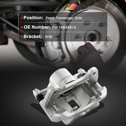 cciyu Front Right Disc Brake Caliper Assembly w/Bracket 18B4881A - size: Front Right[18B4881A]