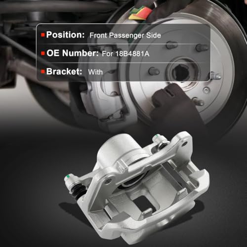 cciyu Front Right Disc Brake Caliper Assembly w/Bracket 18B4881A - size: Front Right[18B4881A]