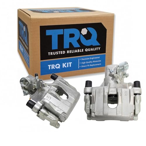 TRQ Rear Brake Caliper Set Zinc Coated Brackets Hardware - color: Replacement, size: CLA31963