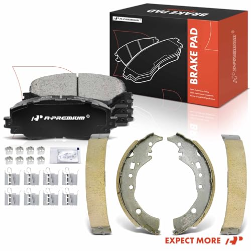 A-Premium Front and Rear Ceramic Brake Pads Compatible with Toyota & Scion