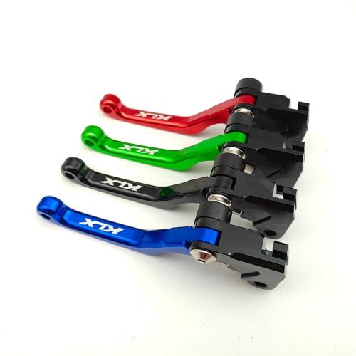 OEM Replacement Brake Clutch Levers for Kawasaki KLX110 (2002-2025) | KLX110L (2010-2025) CNC Aluminum Adjustable Handlebars | Motorcycle Control Lever Set with Easy Install (Glossy, Blue) - color: Blue, style: Glossy