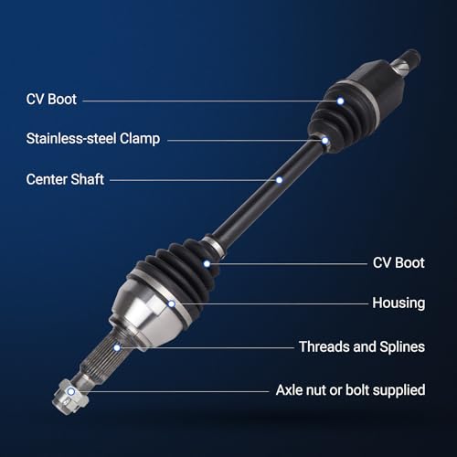 Autoround 666417 CV Axle Fit for 2013-2018 Nissan Altima L4 2.5L Sedan - size: Front Driver Side