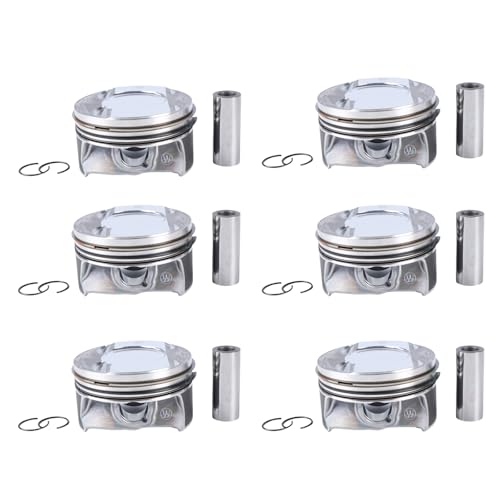 06M107065AB 6pcs Engine Pistons Ring Sets Fit for Touareg Audi S4 B9 S5 A6 A7 A8 Q7 SQ5 3.0 TFSI V6 DOHC 24V EA839 Replace for 06M107066AB 06M198151 079311327A