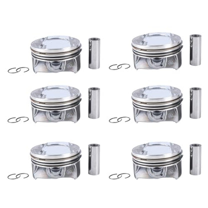 06M107065AB 6pcs Engine Pistons Ring Sets Fit for Touareg Audi S4 B9 S5 A6 A7 A8 Q7 SQ5 3.0 TFSI V6 DOHC 24V EA839 Replace for 06M107066AB 06M198151 079311327A