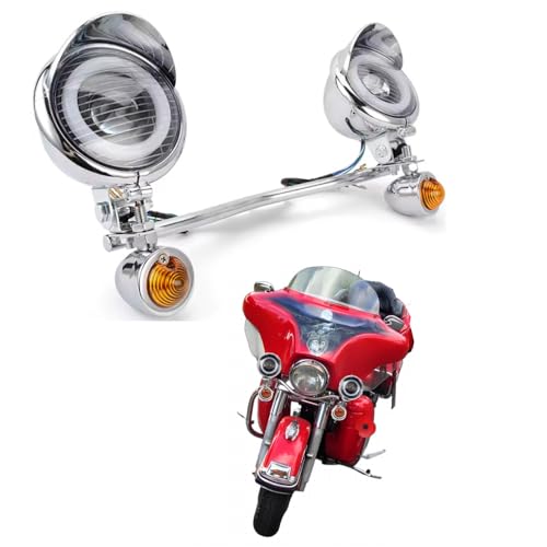 Motorcycle Auxiliary Light Set LED 3.9 inch Front Headlight Turn Signal with Bracket White lighting Driving Light for Cruiser Passing Light Motorcycle Fog lights ﻿