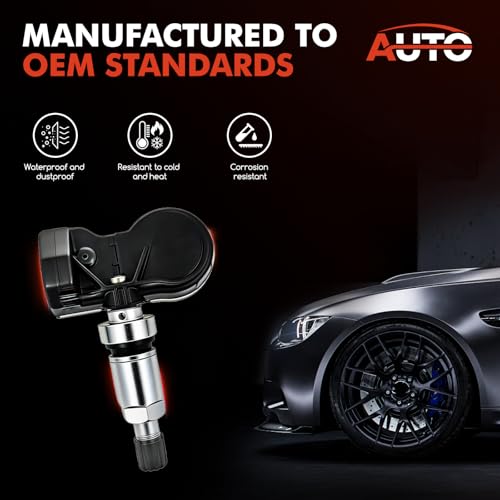 4Pack 315/433MHZ Universal Pre-Programmed TPMS Sensor Tire Pressure Monitoring Sensors Compatible with BMW Model