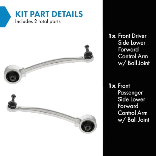 TRQ Front Forward Lower Driver and Passenger Side Control Arm and Ball - style: PSA62341
