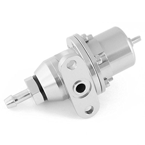 Auto Dynasty Adjustable Fuel Pressure Regulator, Compatible with Honda/Acura DOHC Engine, (Silver) - B16 B18 B20 F20 F22 H23 - color: Silver