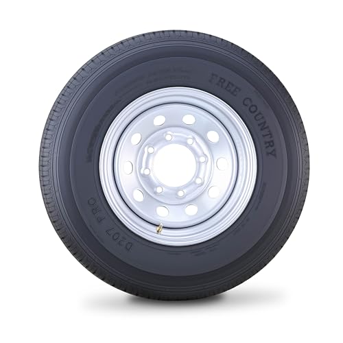 Free Country Trailer Tire Wheel ST235/80R16 10-Ply E 124N 8X6.5 Silver Mod - size: ST235/80R16