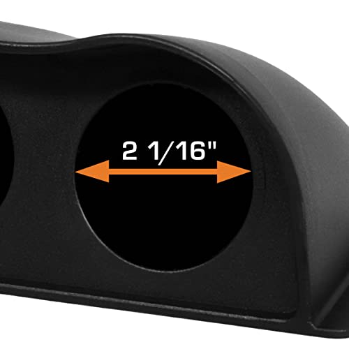GlowShift Universal Black Triple Dashboard Gauge Pod Holder w/Dome Lip