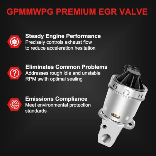 EGV612 EGR Valve kit 12564563 Replacement Emission EGR Valves Compatible with Buick for Rendezvous for Century for Terraza 2000-2007, for Impala for Equinox for Malibu for Alero