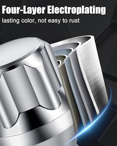 GAsupply M14x1.25 Lug Bolts 4 Locks + Key, 28mm Shank Length, Conical Seat - color: Silver, size: 14x1.25-Cone Seat