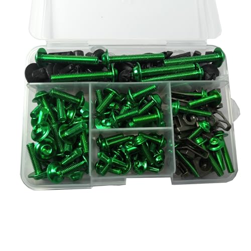 210pcs Motorcycle Fairing Bolts Kit for Sportbike Green - color: Green