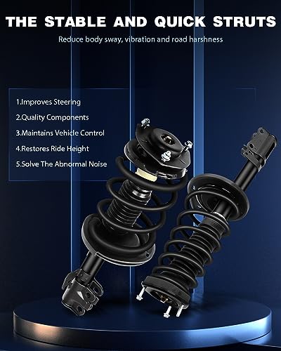ECCPP 4PCS Struts Coil Spring for Lexus ES350 2007-2009 Front and Rear - size: Front and Rear Complete Struts