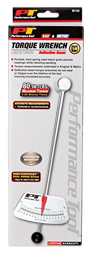 Performance Tool M195 1/4 in. Drive 0-80 in./lb. Beam Torque Wrench - style: 1/4" Dr. Beam Style (0-80 in/lbs)