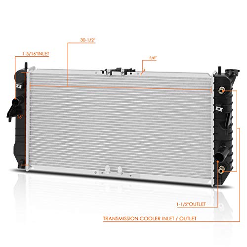 DPI-2347 OE Style Aluminum Core Cooling Radiator Compatible with Lesabre/Bonneville 3.8L AT 00-05 - color: 00-05 Lesabre/Bonneville 3.8L AT
