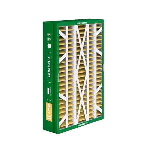 Filterbuy 14.5x27x5 Air Filter MERV 11 Pet & Allergy Defense (2-Pack) - size: 14.5x27x5