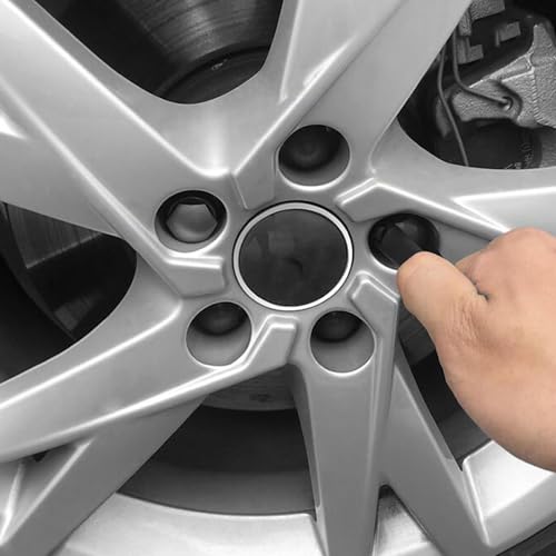 XUKEY Lug Nut Covers for Audi, 24pcs 25mm + Disassembly Tool (Grey) - color: Grey
