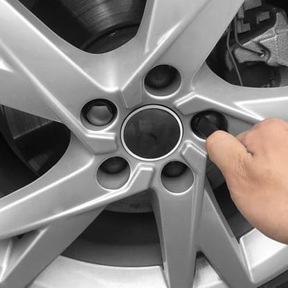 XUKEY Lug Nut Covers for Audi, 24pcs 25mm + Disassembly Tool (Grey) - color: Grey