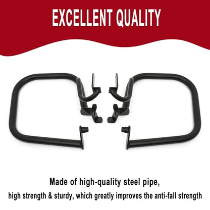 Worldmotop Engine Guard Highway Crash Bar Protector Replacement for BMW R1200RT R 1200RT 2004-2013 (Black, Rear) - size: Rear