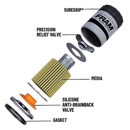 FRAM TG+ Replacement Oil Filter TG3614P, Designed for Interval Full-Flow Changes Lasting Up to 15K Miles for Select Vehicle Model Years - style: Tough Guard