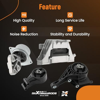 maXpeedingrods 4X Engine Motor & Trans Mount Kit for Chevrolet Malibu A5502 - style: EMT3196