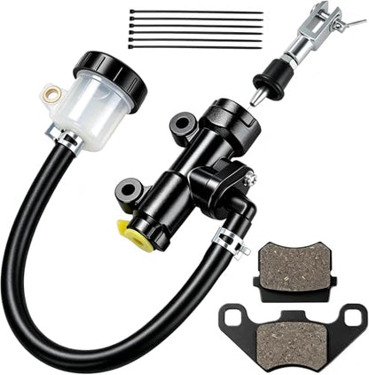 KT196 Brake Master Cylinder Kit Compatible with Coleman 196 Go Kart - color: black
