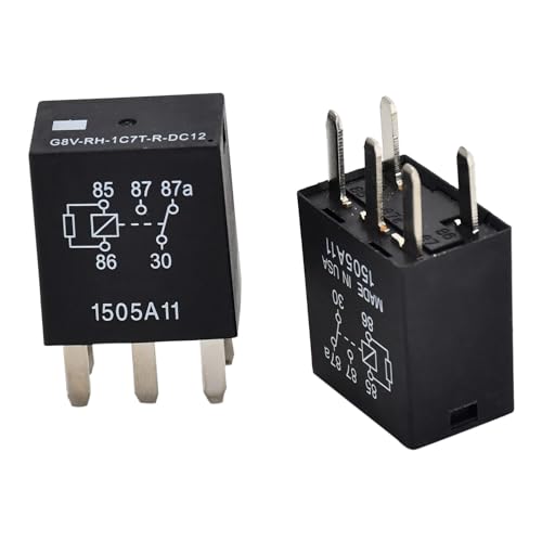 G8V-RH-1C7T-R-DC12 Power Relay 2PCS 12VDC 35Amp 5Pin Compatible with Omron 301-1C-C-R1-U01-12VDC Sea-Doo 278002822 Can-Am 515176774 710000739 SPDT Fuel Pump Automotive Multi-Purpose Relay