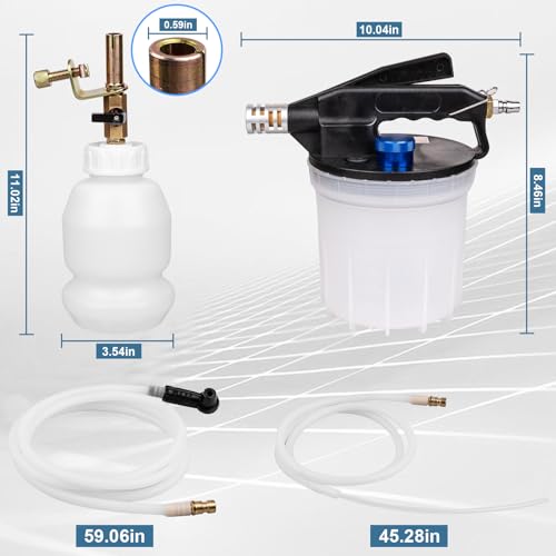 3L Brake Bleeder Kit, One Person Vacuum Brake Fluid Bleeder Kit