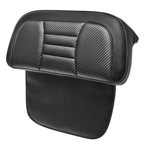Chopped & Razor & King Tour Pack Trunk Backrest Pad Fit for Harley Street Glide FLHX Road Glide FLTRX Road King FLHR Electra Glide FLHT Tri Glide 2014-2023 Touring Models(Woven Pattern) - color: Black Woven Pattern Style