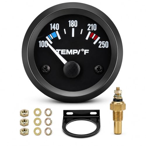 Universal 2" 52mm Water Temp Gauge, White