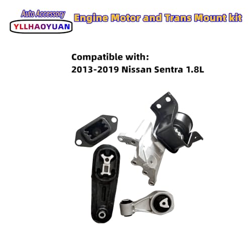 Yllhaoyuan Set of 4 Motor Mounts for Nissan Sentra 1.8L (2013-2019) - size: 2013-2019 Nissan Sentra 1.8L