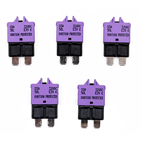 E39 Low Profile ATO ATC Manual Reset Circuit Breaker 3A - style: E39-3A-5Pack