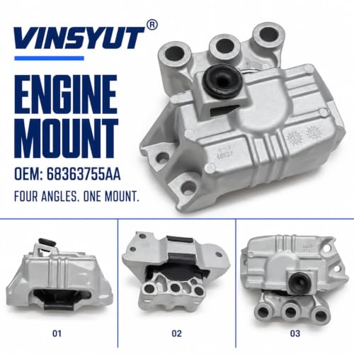 Engine & Trans Mount Kit 4PCS for Jeep Renegade 2015-17 & Fiat 500X Vinsyut - color: Jeep Renegade 2015-2017 2.4L