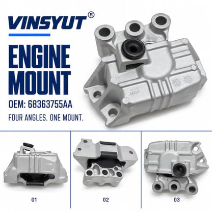 Engine & Trans Mount Kit 4PCS for Jeep Renegade 2015-17 & Fiat 500X Vinsyut - color: Jeep Renegade 2015-2017 2.4L