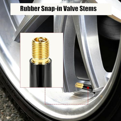 100PCS TR418 Valve Standard 2" Snap in Tubeless Rubber Tire Valve Stem TR 418 Black - color: 100PCS, size: TR418