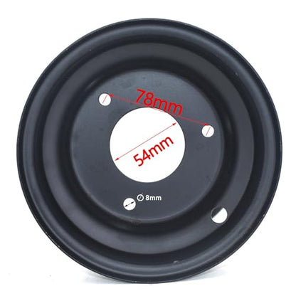 6" Wheel Rim with 3 Holes Fits for Most of 110-125cc Go-Kart, ATV, Lawn Mower 145/70-6 (Black) - size: 6" wheel rim