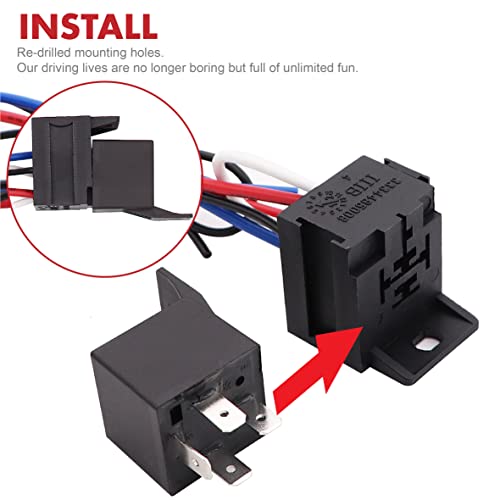 12V 30A 4-in-1 Ignition Panel Kit, Aluminum Alloy Switch Panel with Engine Start Button, Red LED Toggles & Aircraft Cover, Pre-drilled for Racing Car, Boat, RV, Truck - size: 4 Gang