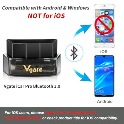 Vgate iCar Pro Bluetooth 3.0 OBD2 Scanner | Android Only – Not for iOS – Check Engine Light - size: ICAR PRO BT3.0 - Android & Windows