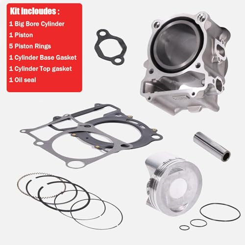 84.5MM Cylinder Piston Gasket Top End Kit Set Compatible with Yamaha Kodiak 400 Grizzly 400 Big Bear 400 YFM400