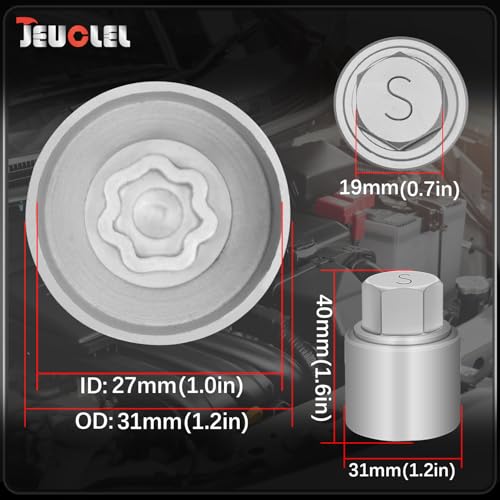 Type S Wheel Locking Nut Key for Land Rover, Lug Nut Removal Tool - size: Socket S