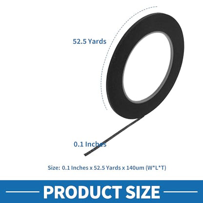 Painters Tape Easy Removal 0.1 Inches x 52.5 Yards Black - color: Black, size: 0.1 Inches x 52.5 Yards