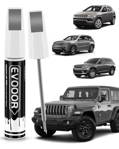 PDN Sting Gray Touch Up Paint Compatible with JeepExact Match 2 in 1 Touch up Paint for Chips and Nicks Repair - color: Sting Gray(PDN) Compatible with Cherokee/Compass/Grand-Cherokee/Renegade