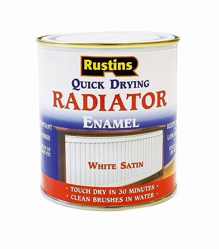 Rustins Quick Drying Radiator Enamel Satin 500ml - size: 16.9 Fl Oz (Pack of 1)