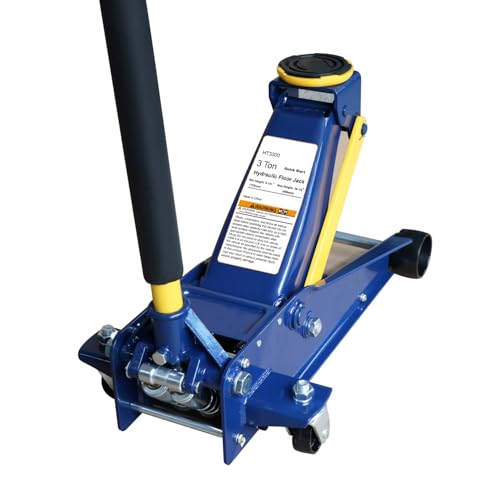 Eisen Heavy duty 3 Ton Floor Jack For All Terrain Vehicle Low Profile Hydraulic Jack, Steel Service Jack Quick Rise With Double Pump Quick Lift