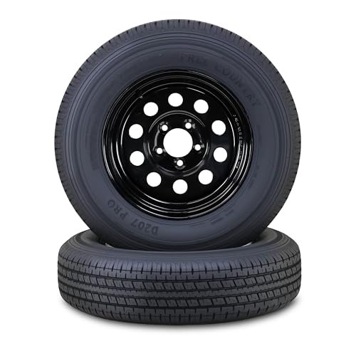 Free Country Trailer Tire Wheel ST175/80R13 6-Ply C 91N 5X4.5 Black Mod Pk2 - size: ST175/80R13 /6PR
